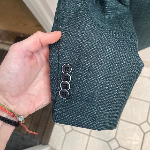 John Varvatos Green Wool Blazer - Picture 3 of 4